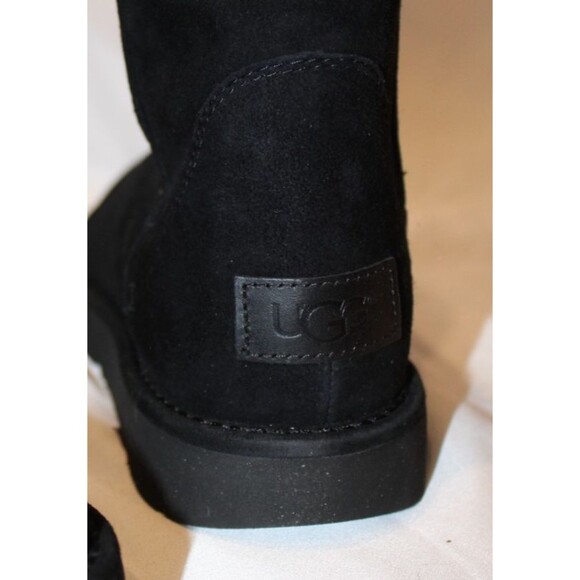 UGG Abree Mini Shearling Ankle Boots Women's Black Suede‎ SZ 6 NIB $220 - Picture 4 of 5